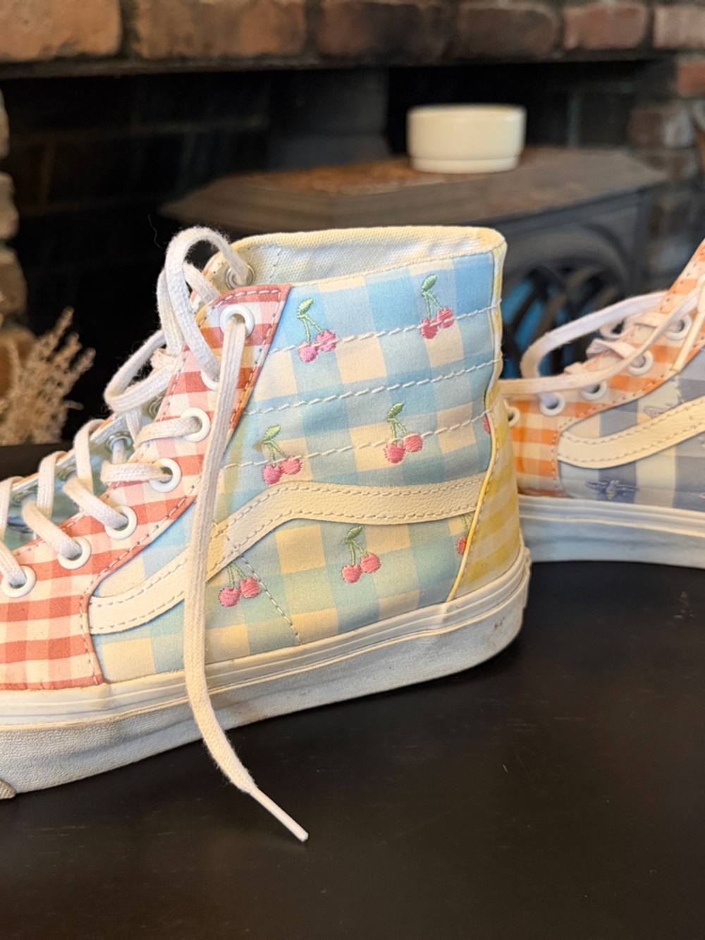 VANS High-Top Checkered Pastel Sneakers - Multicolor
